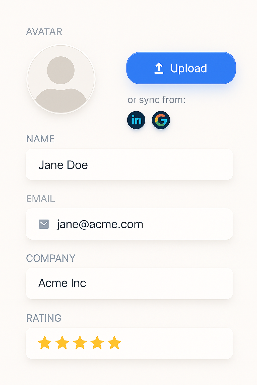 Make your review form in ReviewUp