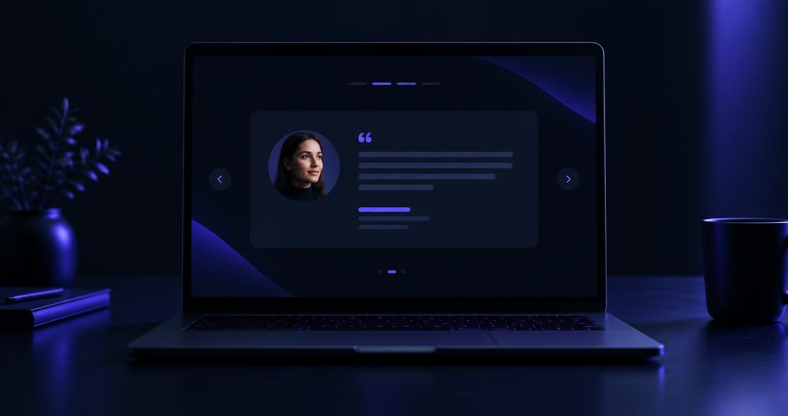 An individual customer testimonial embedded on a website